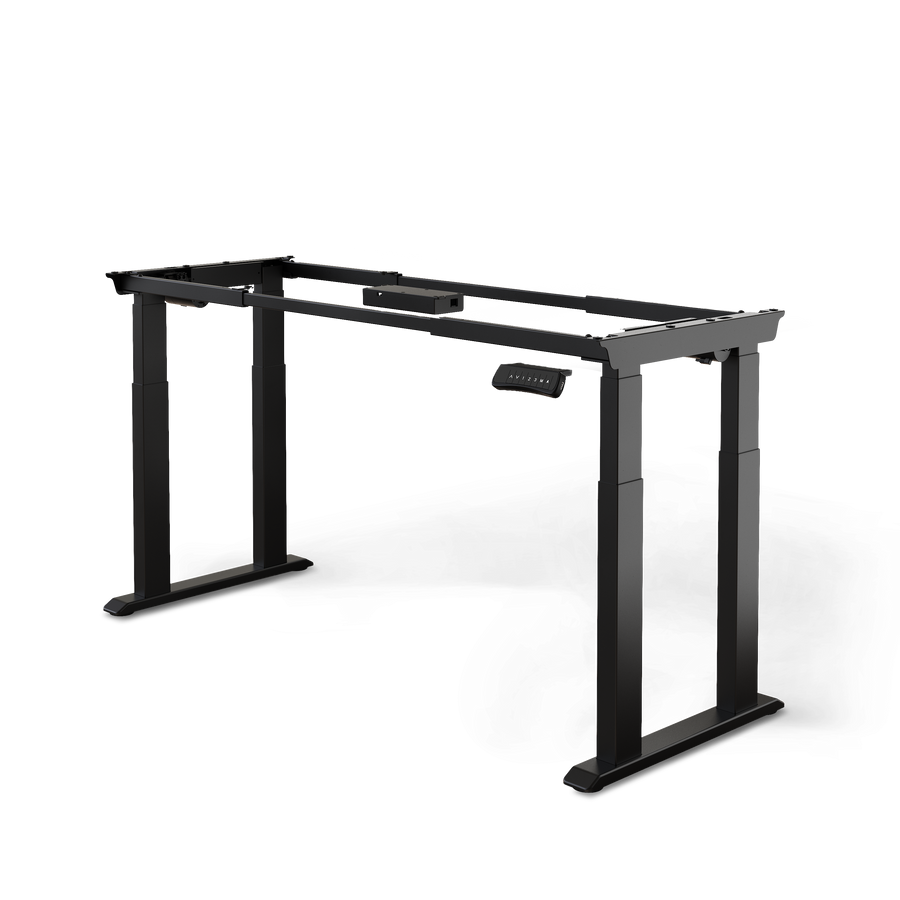 DESKSPACE Titan elektrisch höhenverstellbarer Schreibtisch mit 4 stabilen Beinen, Dual-Motor-Antrieb, 200 kg Tragkraft, Memory-Steuerung und modernem Design